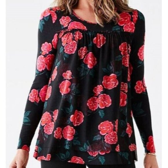 Matilda Jane Womens XS Moments with you Winter Blooms Top - Picture 1 of 10